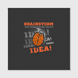 Холст квадратный Мозговой Штурм Brainstorm, цвет: 3D-принт — фото 2