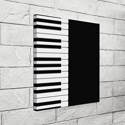 Холст квадратный Черно-Белое Пианино Piano, цвет: 3D-принт — фото 2