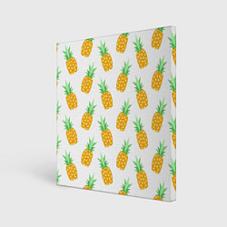 Холст квадратный Поле ананасов, цвет: 3D-принт