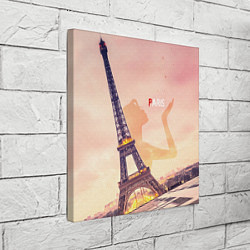 Холст квадратный Эйфилева Башня - Париж, цвет: 3D-принт — фото 2