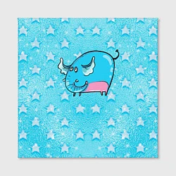 Холст квадратный Большой голубой слон, цвет: 3D-принт — фото 2