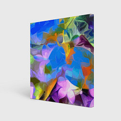 Холст квадратный Цветочный узор Summer, цвет: 3D-принт