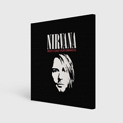 Холст квадратный NIRVANA Kurt Cobain, цвет: 3D-принт