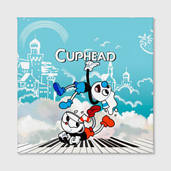 Холст квадратный Cuphead 2 чашечки, цвет: 3D-принт — фото 2