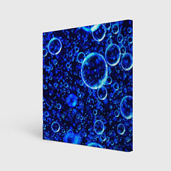 Холст квадратный Пузыри воздуха в воде Pattern, цвет: 3D-принт