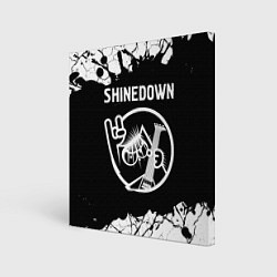 Холст квадратный Shinedown КОТ Краска, цвет: 3D-принт