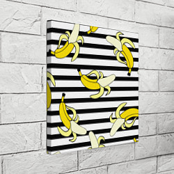 Холст квадратный Banana pattern Summer, цвет: 3D-принт — фото 2