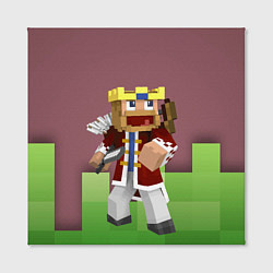 Холст квадратный Minecraft Hero Video game, цвет: 3D-принт — фото 2