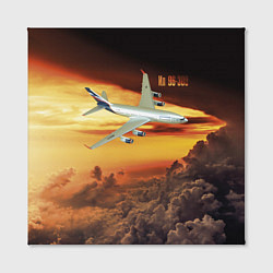 Холст квадратный Гражданский самолет Ил 96-300, цвет: 3D-принт — фото 2