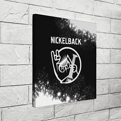 Холст квадратный Nickelback КОТ Брызги, цвет: 3D-принт — фото 2