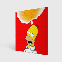 Холст квадратный Homer dream, цвет: 3D-принт