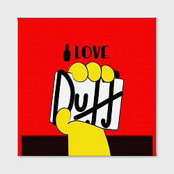 Холст квадратный Love Duff, цвет: 3D-принт — фото 2