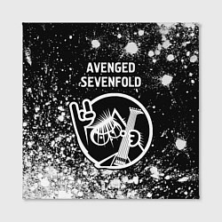 Холст квадратный Avenged Sevenfold КОТ Краска, цвет: 3D-принт — фото 2