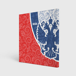 Картина квадратная ГЕРБ РОССИИ С УЗОРАМИ