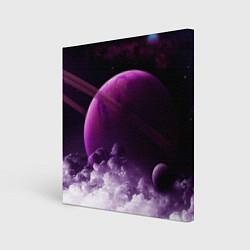 Картина квадратная PURPLE GALAXY лиловая галактика