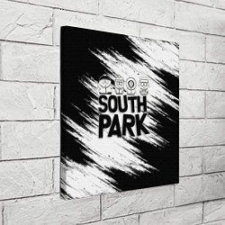 Холст квадратный Южный парк - персонажи и логотип South Park, цвет: 3D-принт — фото 2