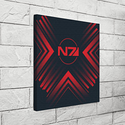 Холст квадратный Красный Символ Mass Effect на темном фоне со стрел, цвет: 3D-принт — фото 2
