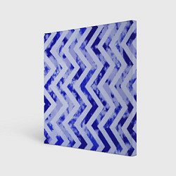 Холст квадратный Динамичный летний узор Зигзаг, цвет: 3D-принт