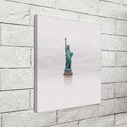Холст квадратный Статуя свободы в облаках, цвет: 3D-принт — фото 2