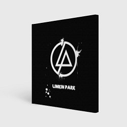 Холст квадратный Linkin Park логотип краской, цвет: 3D-принт