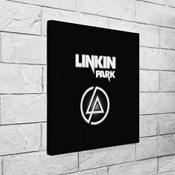 Холст квадратный Linkin Park логотип и надпись, цвет: 3D-принт — фото 2