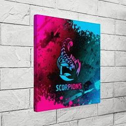 Холст квадратный Scorpions Neon Gradient, цвет: 3D-принт — фото 2