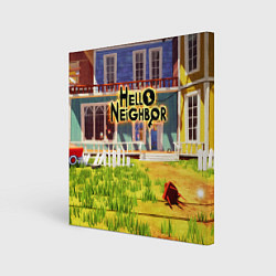 Холст квадратный Hello Neighbor: Дом, цвет: 3D-принт