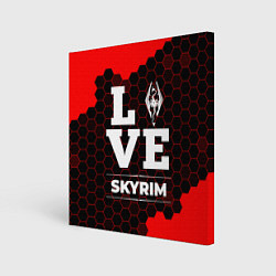 Холст квадратный Skyrim Love Классика, цвет: 3D-принт