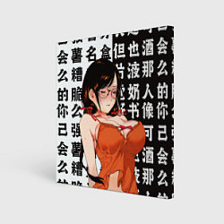 Холст квадратный Цубаса Ханэкава - monogatari series, цвет: 3D-принт