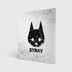 Холст квадратный Stray с потертостями на светлом фоне, цвет: 3D-принт