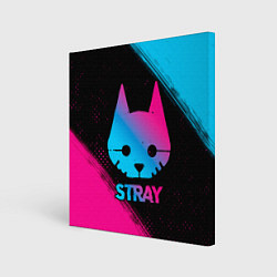 Холст квадратный Stray - Neon Gradient, цвет: 3D-принт