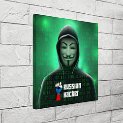 Холст квадратный Russian hacker green, цвет: 3D-принт — фото 2