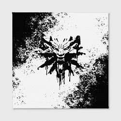 Холст квадратный The Witcher логотип и краска, цвет: 3D-принт — фото 2