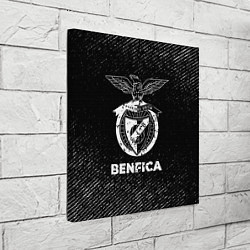 Холст квадратный Benfica с потертостями на темном фоне, цвет: 3D-принт — фото 2