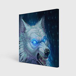 Холст квадратный Ледяной волк, цвет: 3D-принт