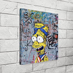 Холст квадратный Кульный Барт Симпсон весь в тату - Hype, цвет: 3D-принт — фото 2