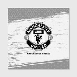 Холст квадратный Manchester United sport на светлом фоне, цвет: 3D-принт — фото 2