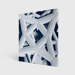 Холст квадратный Абстрактное множество металлический пластин, цвет: 3D-принт