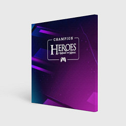 Холст квадратный Heroes of Might and Magic gaming champion: рамка с, цвет: 3D-принт