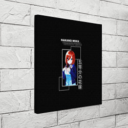 Холст квадратный Мику Накано - Пять невест аниме, цвет: 3D-принт — фото 2