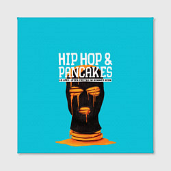 Холст квадратный Balaclava hip-hop and pancakes, цвет: 3D-принт — фото 2