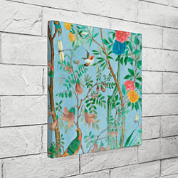 Холст квадратный Райский сад в стиле gucci, цвет: 3D-принт — фото 2