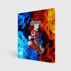 Холст квадратный Knuckles Echidna - Sonic - Video game, цвет: 3D-принт