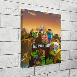 Холст квадратный Вероника Minecraft, цвет: 3D-принт — фото 2