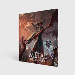 Холст квадратный Демон Metal: Hellsinger, цвет: 3D-принт