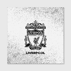Холст квадратный Liverpool с потертостями на светлом фоне, цвет: 3D-принт — фото 2
