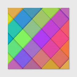 Холст квадратный Геометрический узор из квадратов, цвет: 3D-принт — фото 2