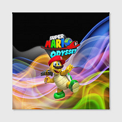 Холст квадратный Super Mario Odyssey - Hero turtle Koopa Troopa, цвет: 3D-принт — фото 2
