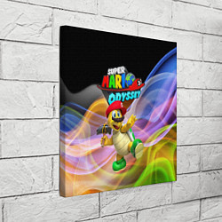 Холст квадратный Super Mario Odyssey - Hero turtle Koopa Troopa, цвет: 3D-принт — фото 2