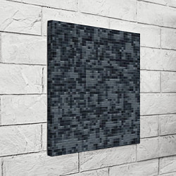 Холст квадратный Пиксельный паттерн - минимализм, цвет: 3D-принт — фото 2